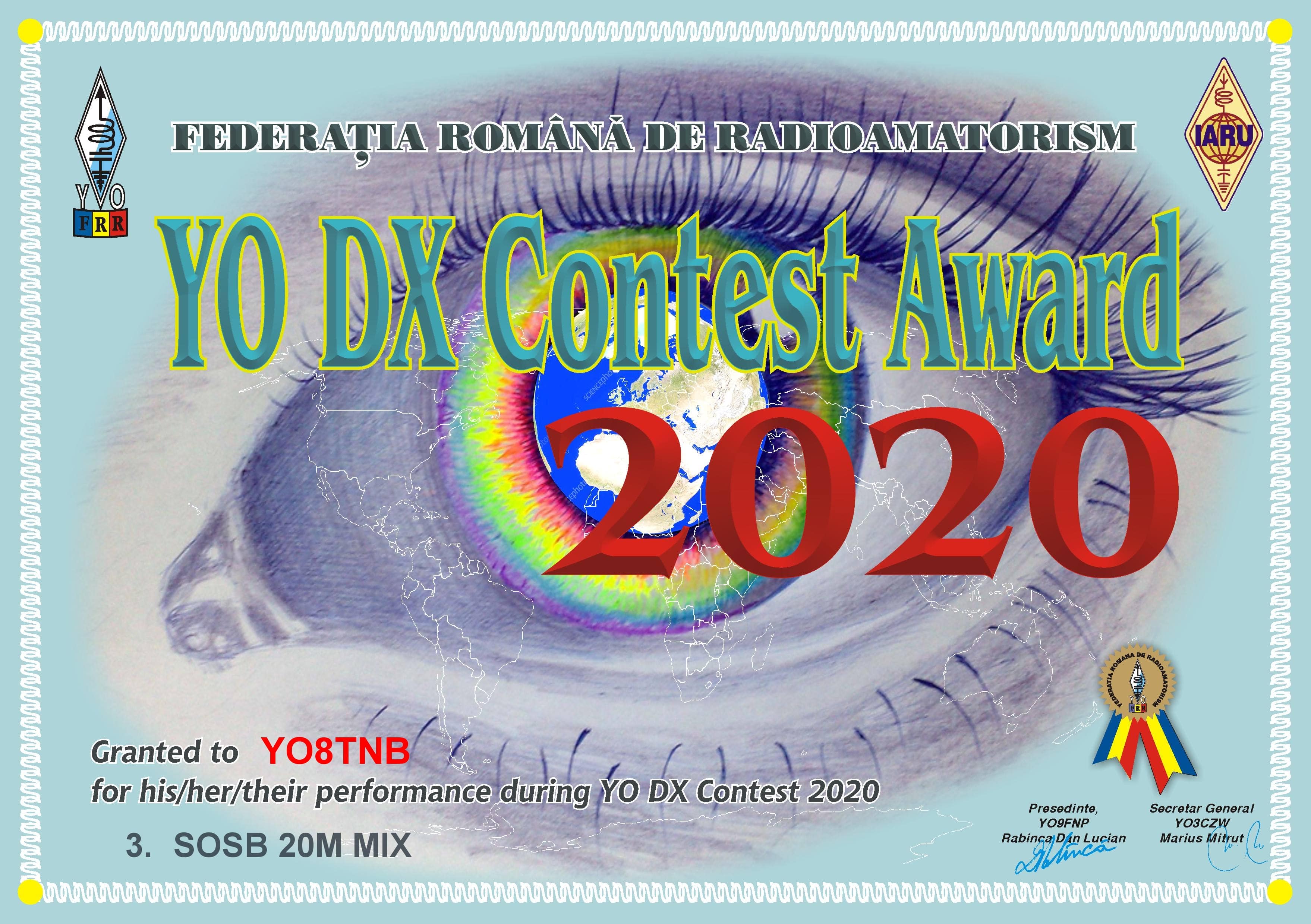 YO DX HF Award 2020